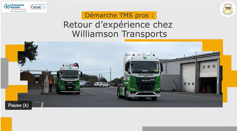 Démarche TMS pros : Retour d'expérience chez Williamson Transports