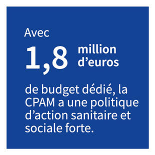 Avec 1,8 million d’euros de budget dédié, la CPAM a une politique d’action sanitaire et sociale forte