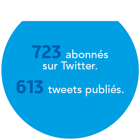 723 abonnés sur Twitter, 613 tweets publiés.