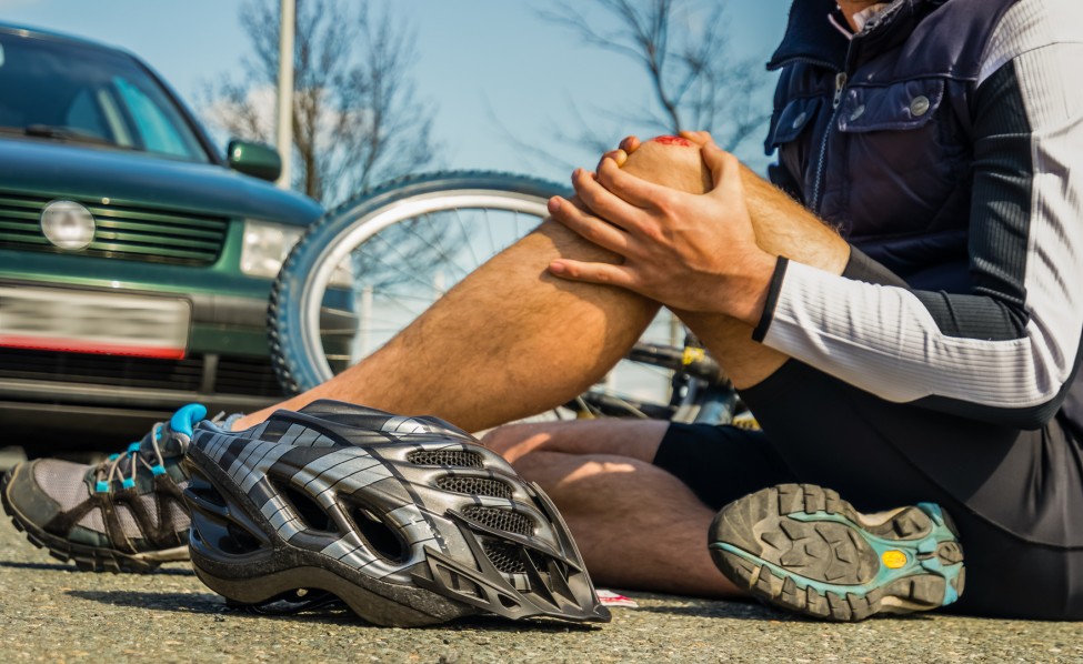 Un accident entre un vélo et une voiture
