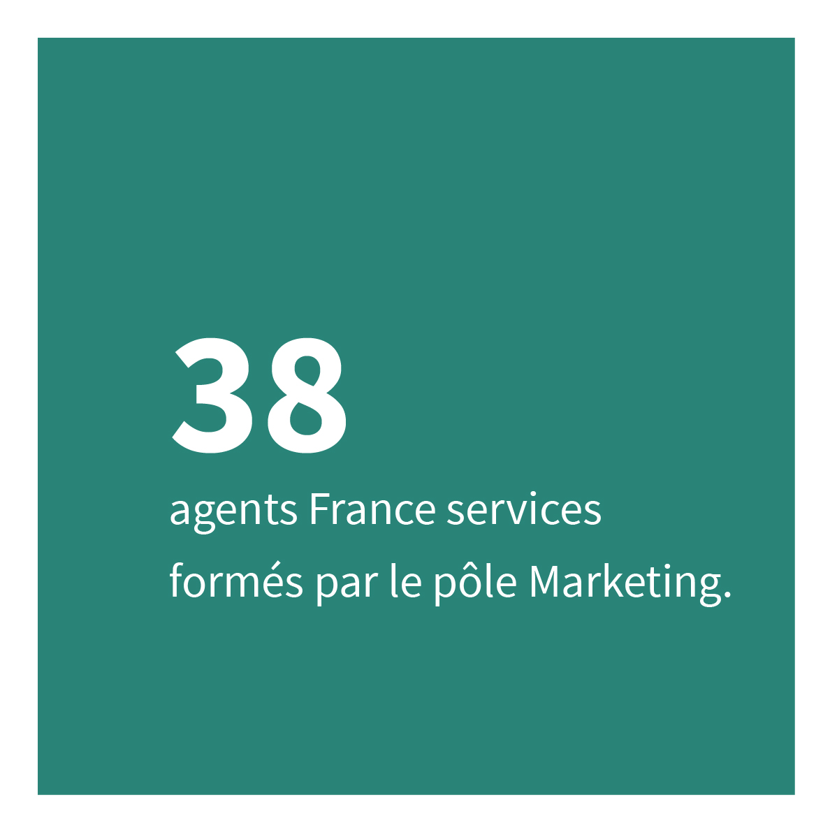 38 agents France services formés par le pôle Marketing.