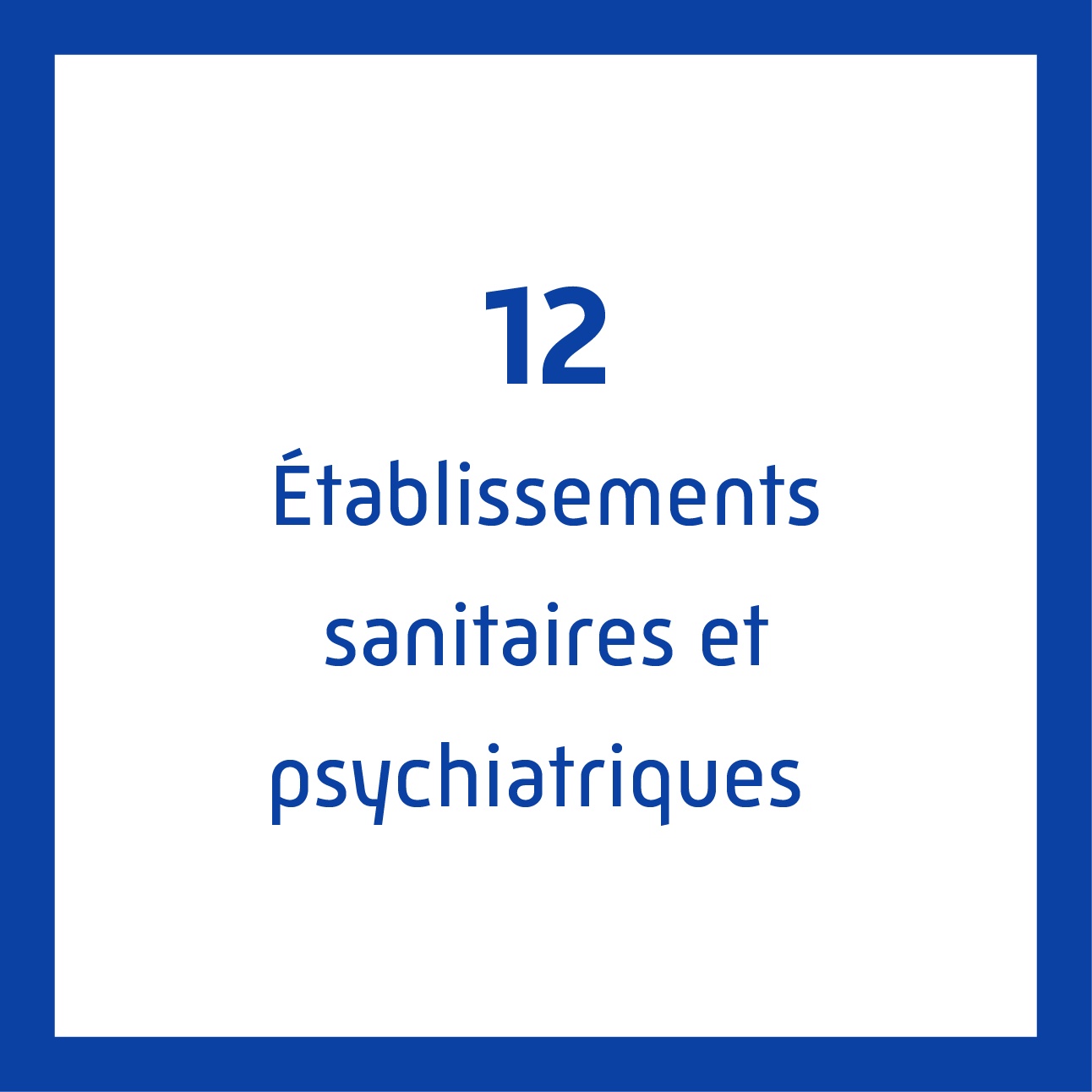 12 établissements sanitaires et psychiatriques