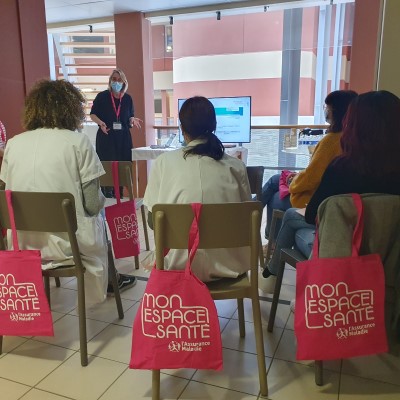 Mon espace santé présenté aux professionnels de santé de l'établissemnt Bagatelle