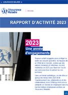 page d'accueil du rapport d'activité 2023