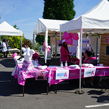 Stand lors de l'action agir pour le coeur des femmes