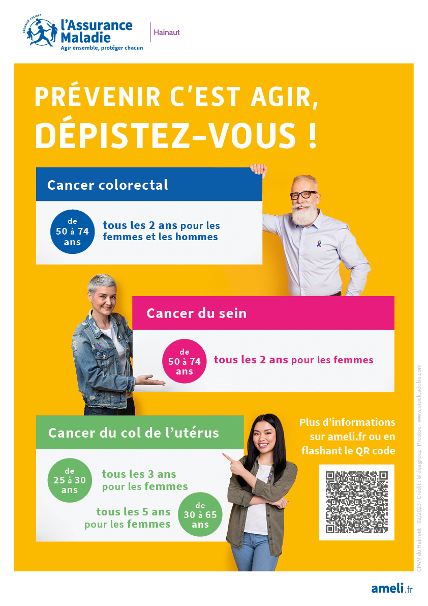Affiche Dépistage organisé des cancers.