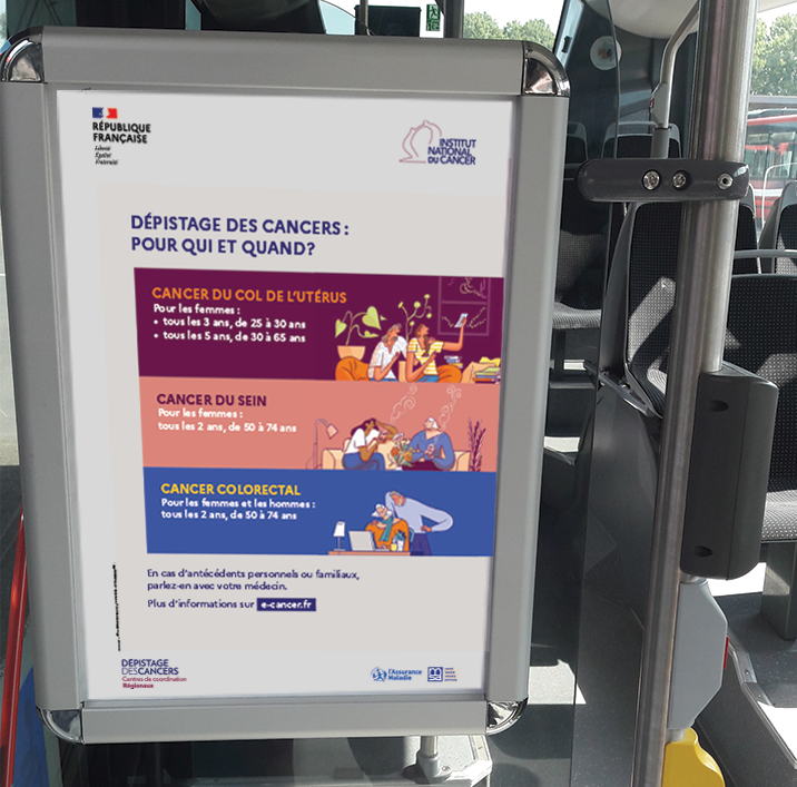 Campagne dépistage des cancers dans le réseau de bus Transvilles