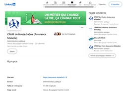 Le nouveau compte Linkedin de la CPAM 70