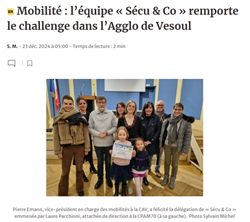 Victoire au challenge mobilité