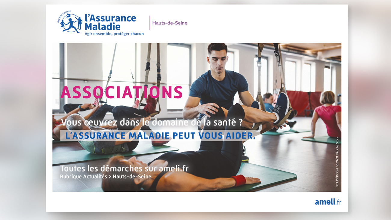 Campagne presse - Subventions aux associations - représentant un coach sportif et sa cliente