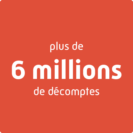 Plus de 23 millions de décomptes*.