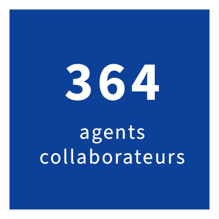 346 collaborateurs sur l'ensemble du territoire.