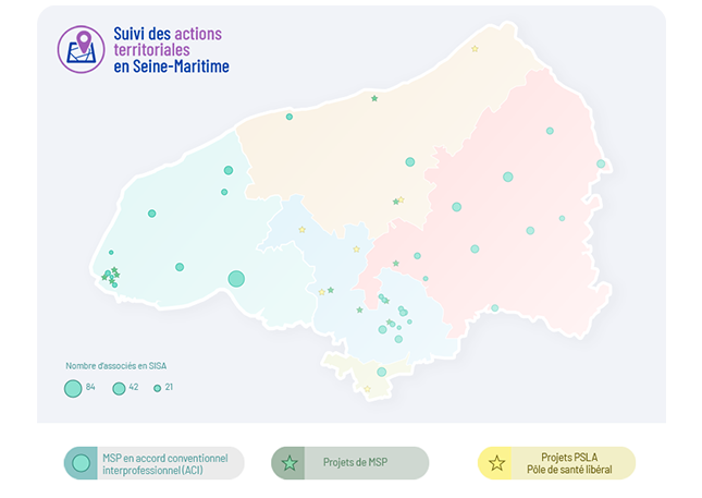 Carte MSP signataires et projets au 31 décembre 2022.