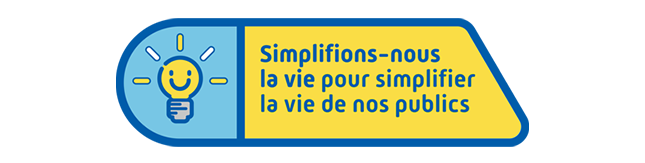 Le logo Simplifions-nous la vie pour simplifier la vie de nos publics