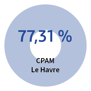 Transition numérique - CPAM Le Havre : 77,31%