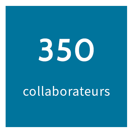 350 collaborateurs