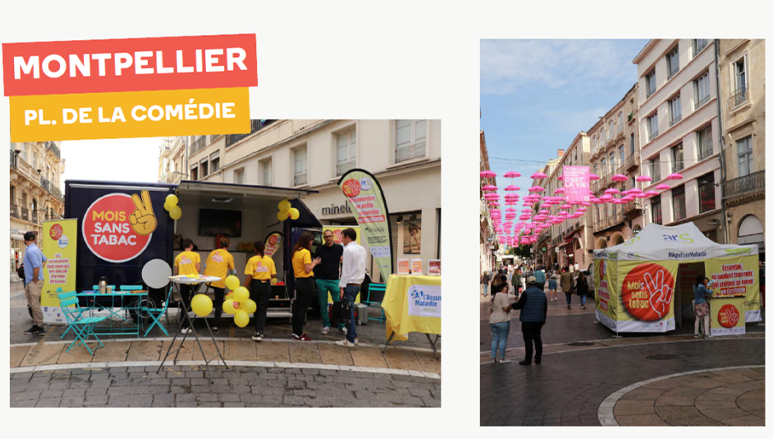 Mois sans tabac, place de la Comédie à Montpellier