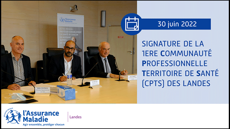 post linkedIn sur la signature de la CPTS