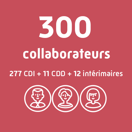 300 collaborateurs