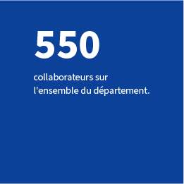 550 collaborateurs sur l'ensemble du département.