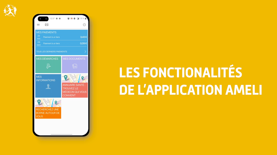 Vidéo de promotion des fonctionnalités de l'application ameli