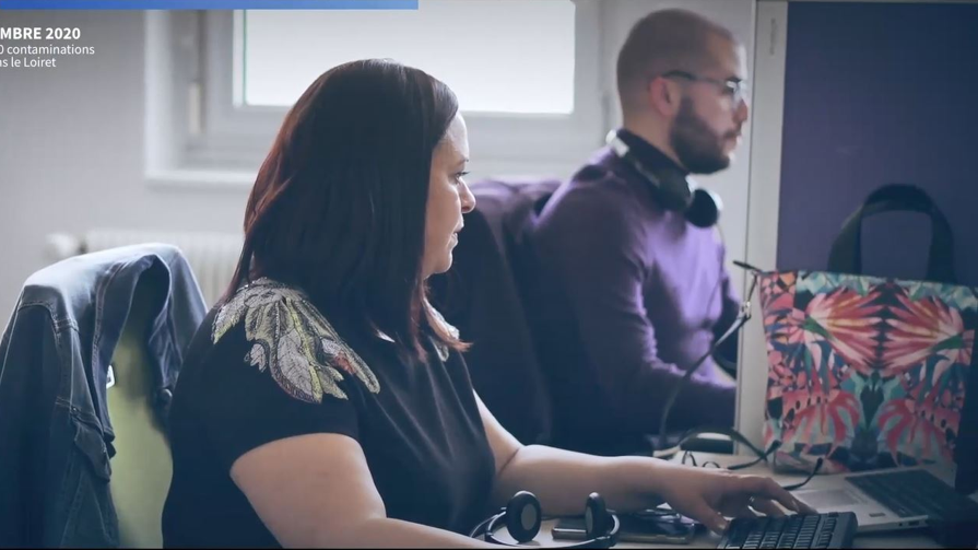 Afficher la vidéo rétrospective du contact tracing à l'Assurance Maladie du Loiret