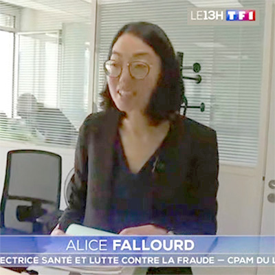 impression écran d'Alice Fallourd, interviewée par les journalistes de TF1