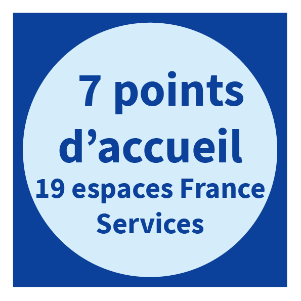 7 points d’accueil, 19 espaces France Services