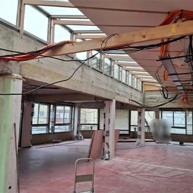 le chantier de rénovation du site de Saint-Lô