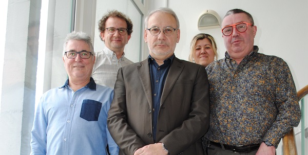 Photo du Président du Conseil, de ses 3 vice-présidents et du directeur de la CPAM de l'Orne