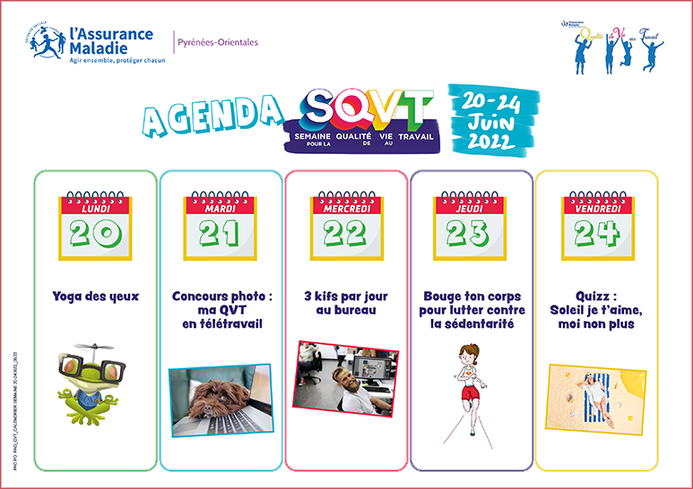 Calendrier semaine QVT.