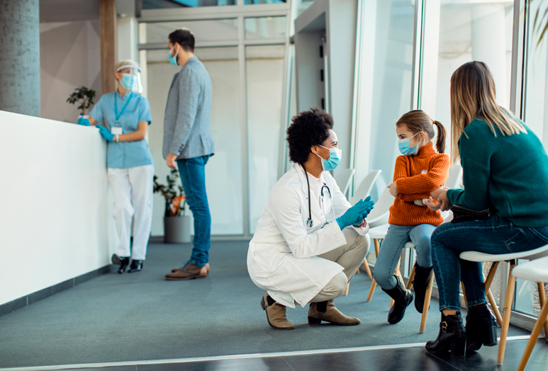 Photo de l'accueil d'un hôpital