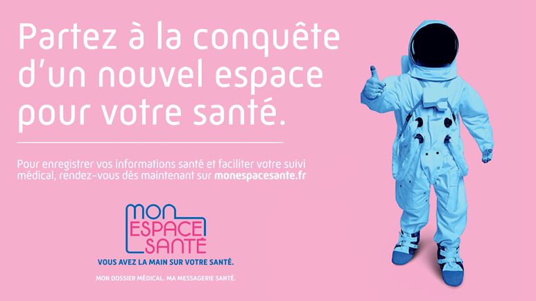 Visuel de la campagne de communication Mon espace santé