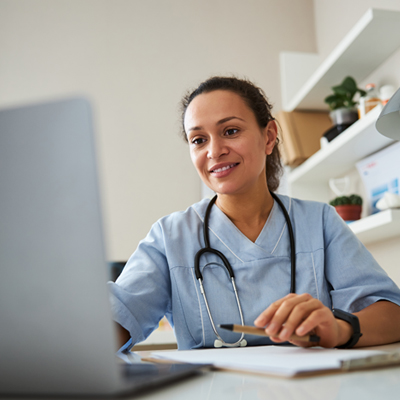 Visuel d'un professionnel de santé