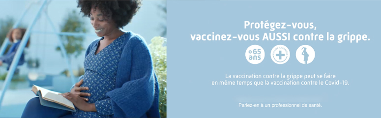 visuel de la campagne de vaccination, grippe / covid