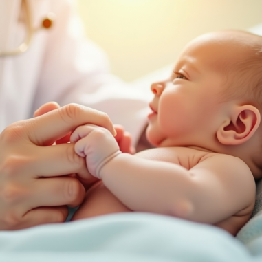 Bébé tenant la main à un adulte
