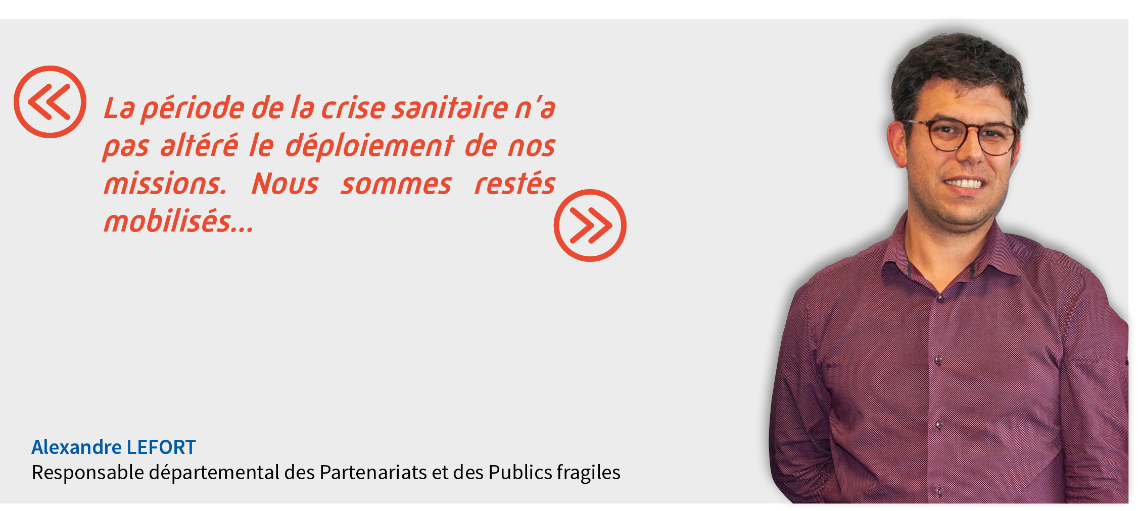 Alexandre LEFORT, Responsable départemental des Partenariats
                                  et Publics fragiles