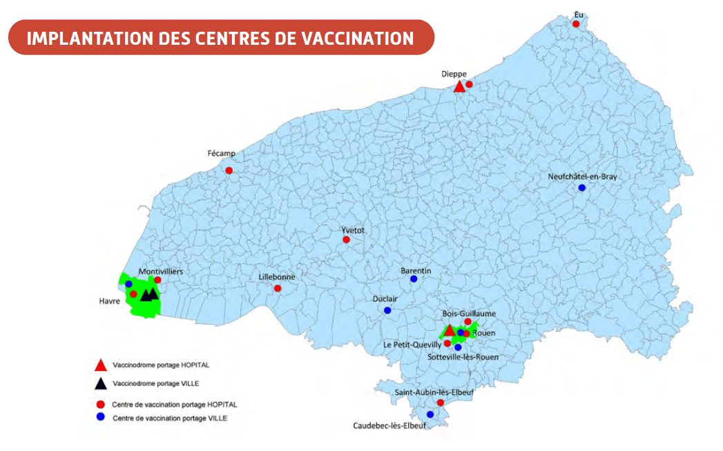 Implantation des centres de vaccination