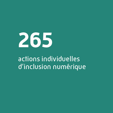 265 actions individuelles d'inclusion numérique