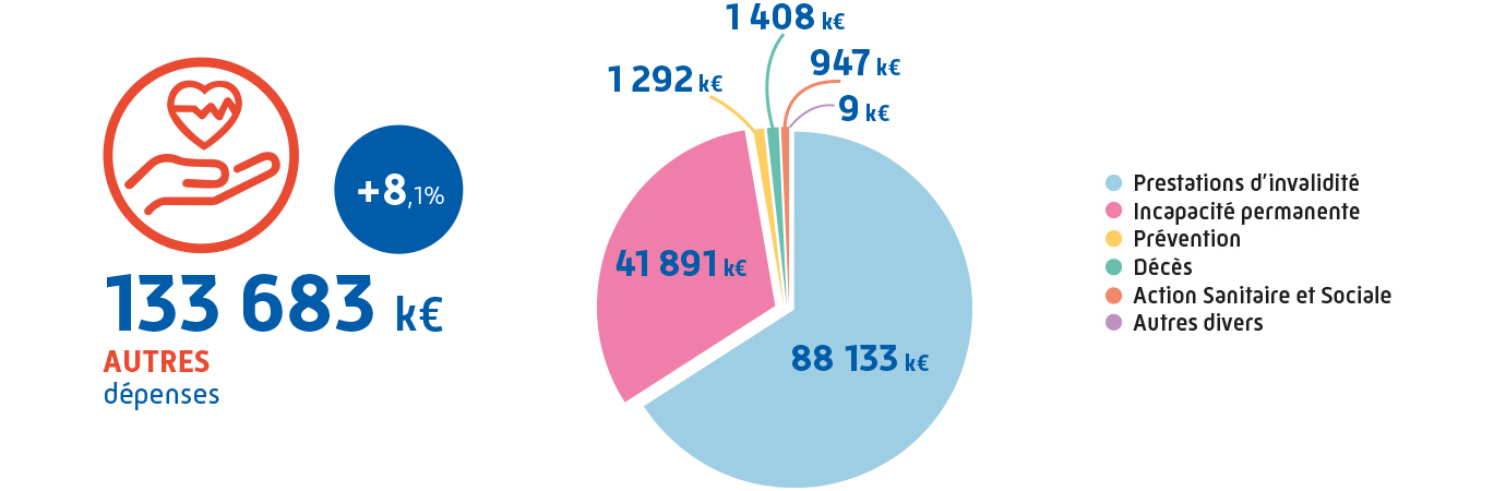 Autres dépenses : 133 683 K€