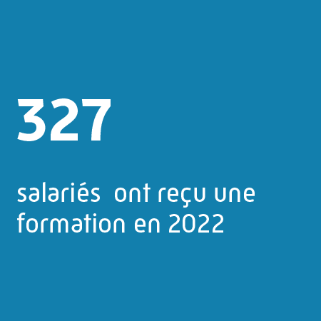 327 salariés ont reçu une formation en 2022