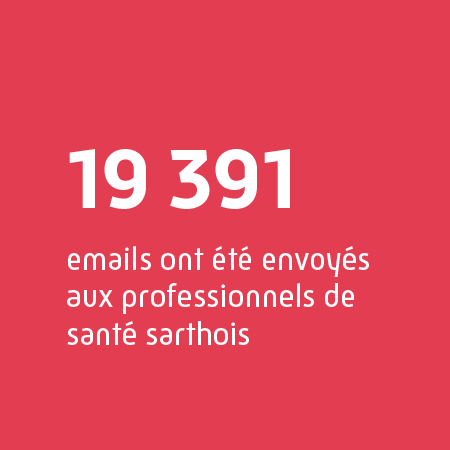 19 391 emails ont été envoyés aux professionnels de santé sarthois