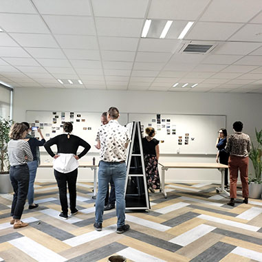 Photo d'une fresque du climat organisée à la CPAM de la Sarthe