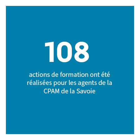 108 actions de formations ont été réalisées aux agents de la CPAM de la Savoie