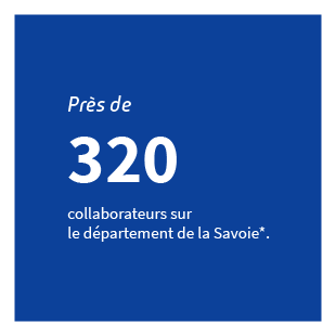 Près de 320 collaborateurs sur le département de la Savoie.