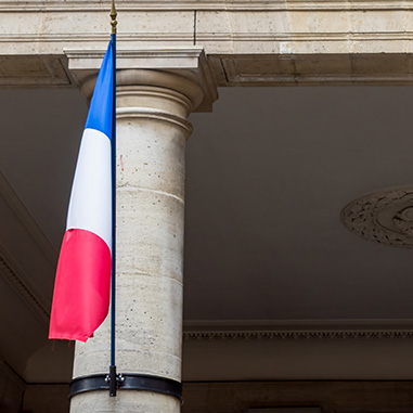 Photo d'un drapeau français