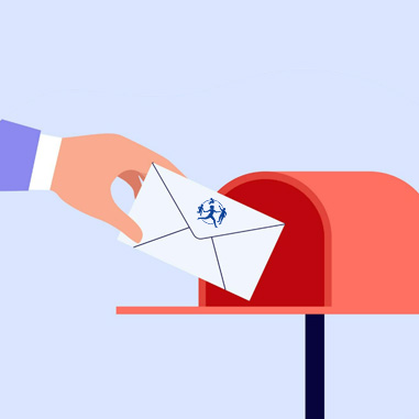 Personnage recevant un courrier