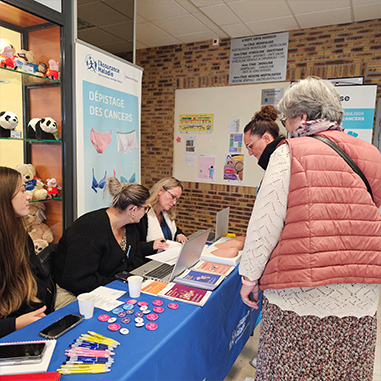 stand du service Prévention à l'hôpital de Montereau