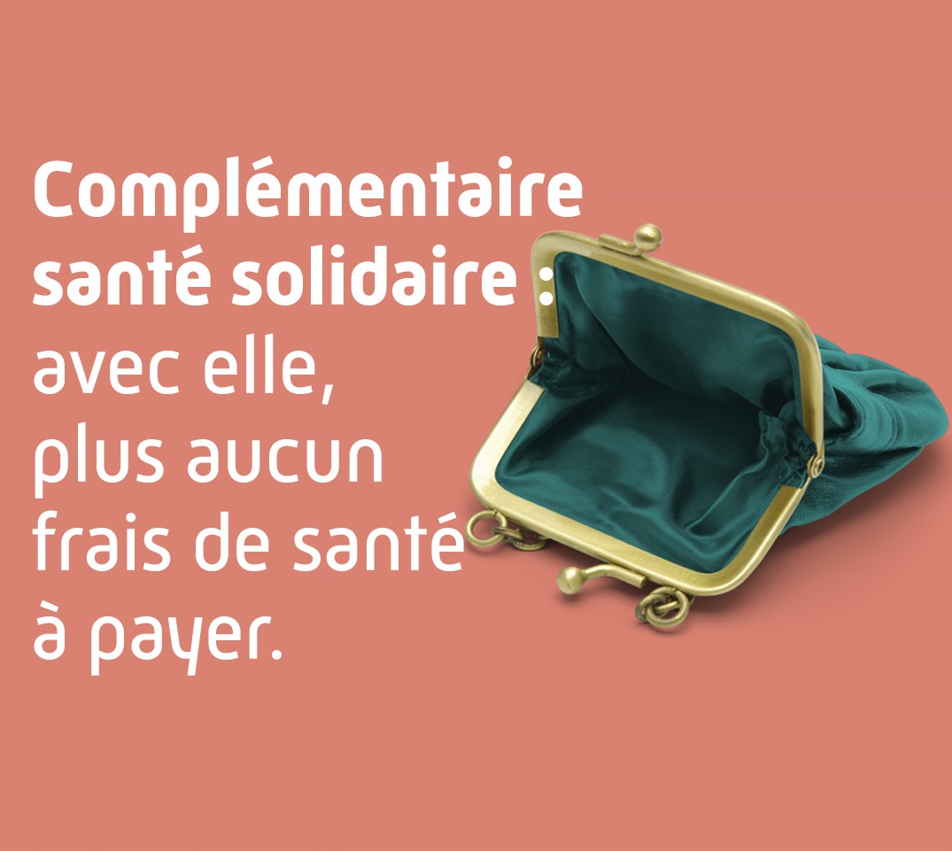 Affiche promotionnelle de la complémentaire santé solidaire