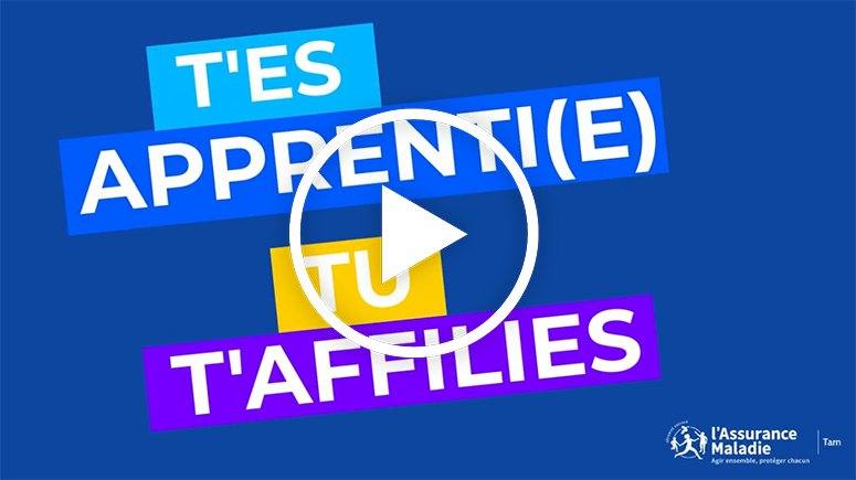 Vidéo tuto''T'es apprenti, tu t'affilies'' réalisée par la CPAM du Tarn